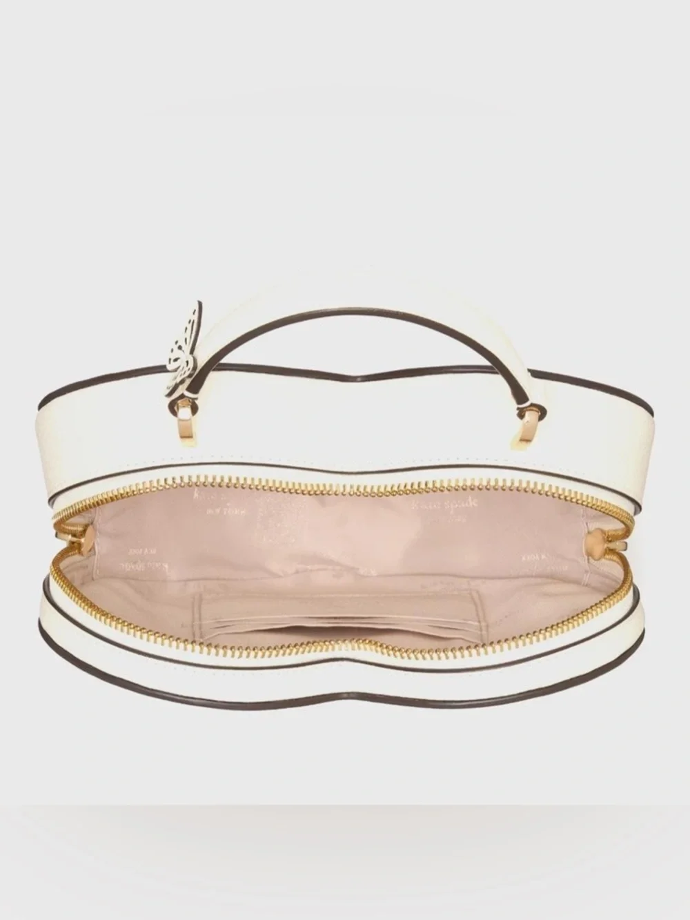 Kate Spade New York Love Shack Perforated Heart Crossbody bag in color Meringue - Picture 5 of 6